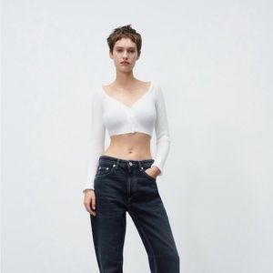 Zara Crop Cardigan Sz L